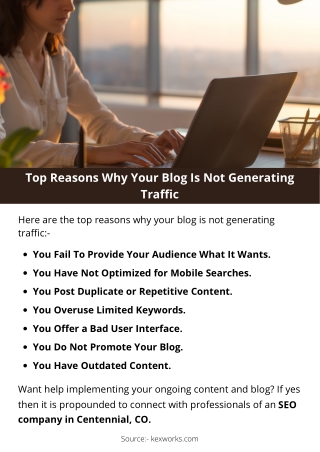 Top Reasons Why Your Blog Is Not Generating Traffic