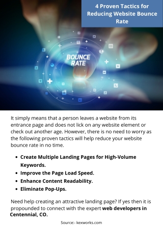 4 Proven Tactics for Reducing Website Bounce Rate
