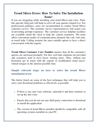 Trend Micro Error: How To Solve The Installation Issue!
