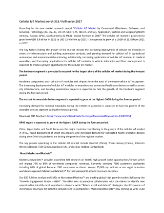 Cellular IoT Market by Component