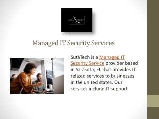 Managed IT Services For Small Business from South tech