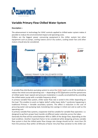 Variable Primary Flow Chilled Water System