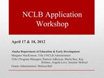 NCLB Application Workshop
