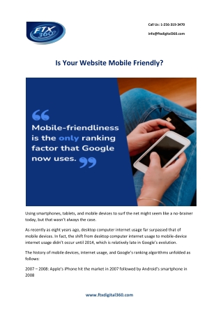 How to Make a Mobile-Friendly Website for your business