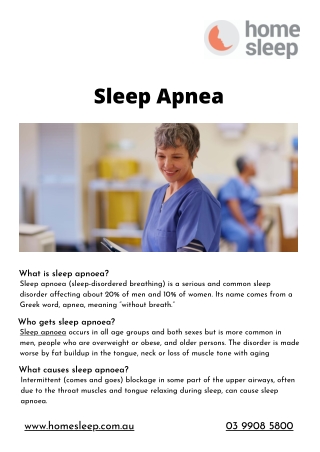 What is sleep apnoea?