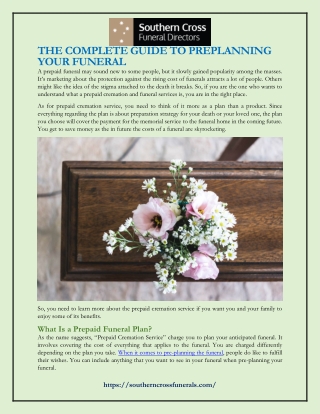 The Complete Guide to Preplanning Your Funeral