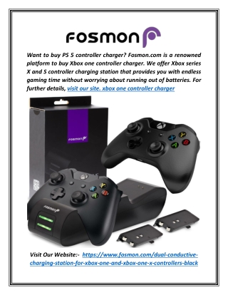 Xbox One Controller Charger | Fosmon.com