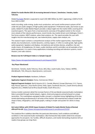 Global Pro Audio Market 2021