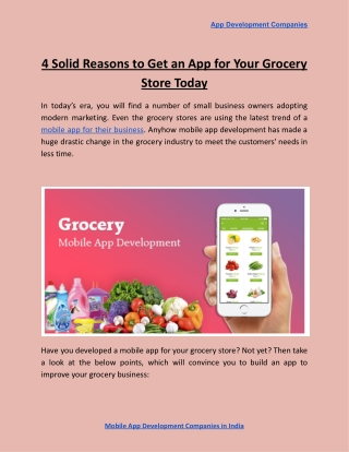 4 Solid Reasons to Get an App for Your Grocery Store Today