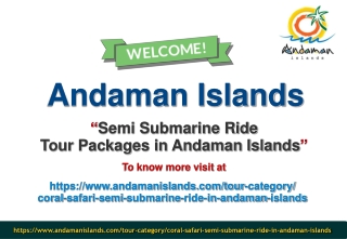 Semi Submarine Ride Tour Packages in Andaman Islands