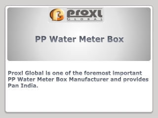 PP Water Meter Box – High Quality Production