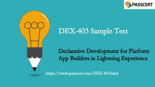 Salesforce Platform App Builder DEX-403 Exam Dumps