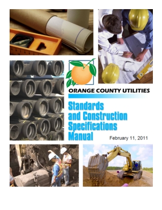 Orange County Utilities: Standards and Construction Specifications Manual