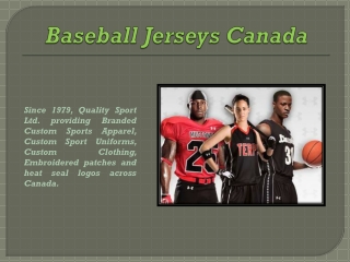 Baseball Jerseys Canada