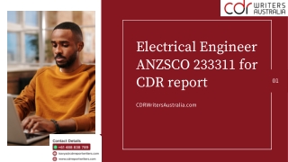 Electrical Engineer ANZSCO 233311 for CDR report