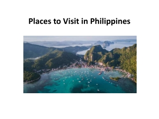 Places to Visit in philippines