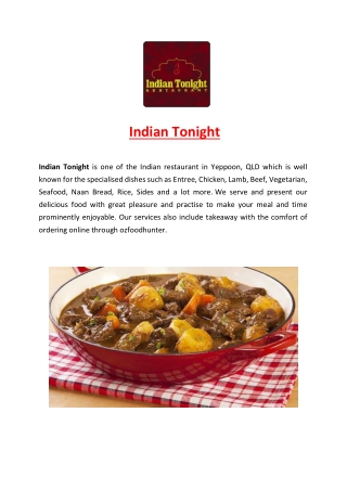 5% Off – Indian Tonight Restaurant Takeaway Yeppoon, QLD