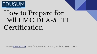 DEA-5TT1: Dell EMC DEA-5TT1 Exam Syllabus and Free Practice Questions | DEA-5TT1