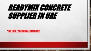 READYMIX CONCRETE SUPPLIER IN UAE