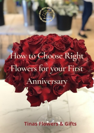 How to Choose Right Flowers for your First Anniversary