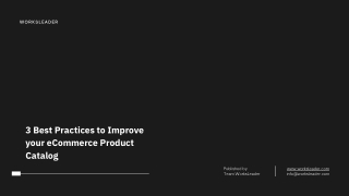 3 Best Practices to Improve your eCommerce Product Catalog