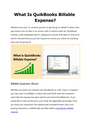 What Is Billable Expense Income in QuickBooks?