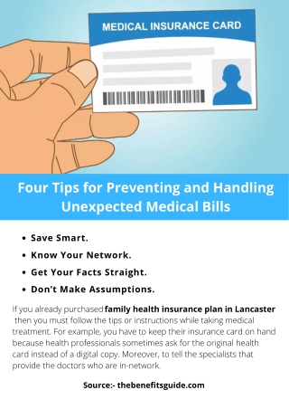 Four Tips for Preventing and Handling Unexpected Medical Bills