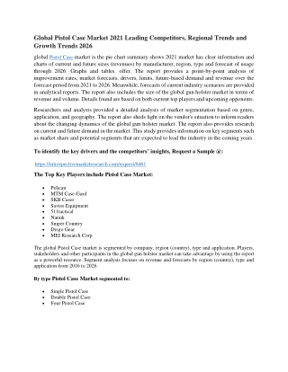 Global Pistol Case Market