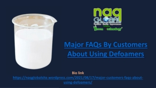 FAQs About Using Defoamers By Customers