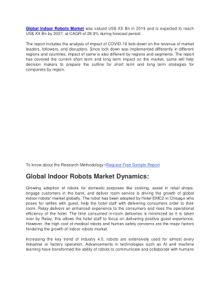 Global Indoor Robots Market