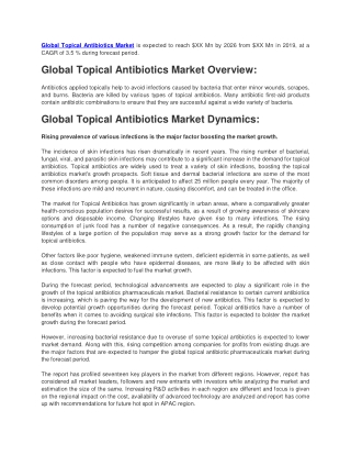 Global Topical Antibiotics Market