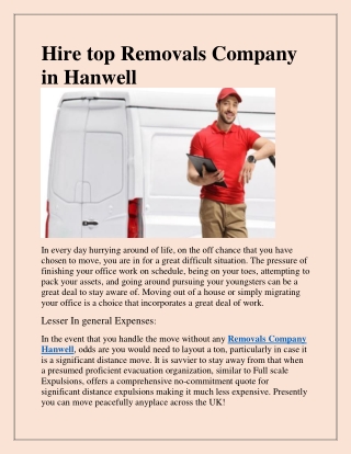 Find the best Office Removals in Hanwell