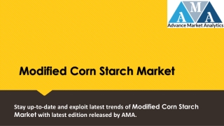 Modified corn starch Market - The Post-COVID Outlook