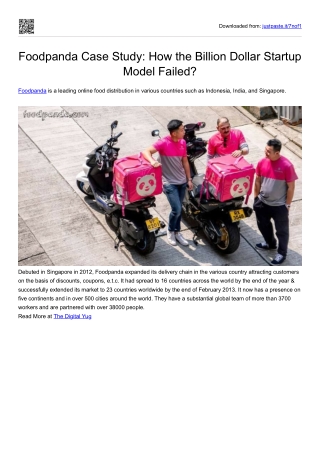 Foodpanda Case Study: How the Billion Dollar Startup Model Failed?