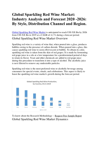 Global Sparkling Red Wine Market