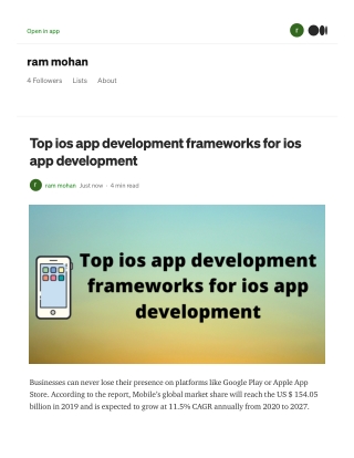Top ios app development frameworks for ios app development