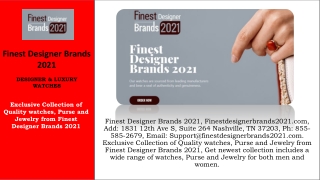 Finestdesignerbrands2021.com - Ph: 855-585-2679