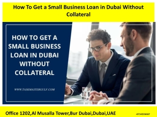 How To Get a Small Business Loan in Dubai Without Collateral