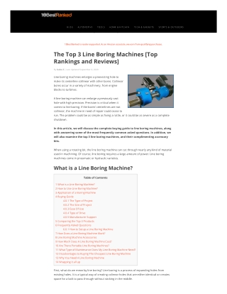 The Top 3 Line Boring Machines [Top Rankings and Reviews]