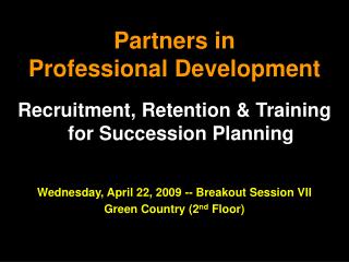 Partners in Professional Development