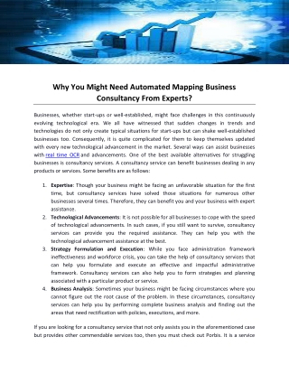 Why You Might Need Automated Mapping Business Consultancy From Experts