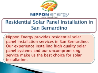 Residential Solar Panel Installation in San Bernardino