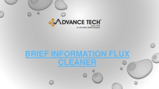 Brief Information Flux Cleaner