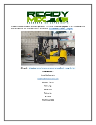 Transporte Y Venta De Agregados Online (1)