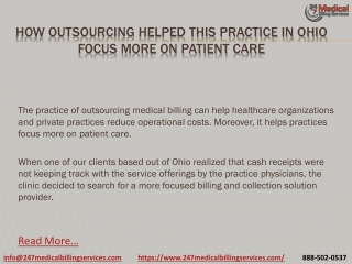 How Outsourcing Helped This Practice In Ohio Focus More On Patient Care