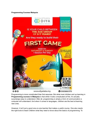 Programming Courses Malaysia