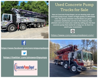 Used Concrete Pumps for Sale