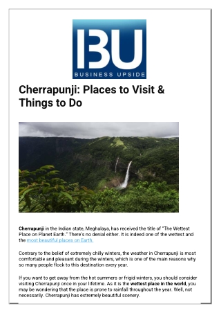 1 Cherrapunji Places to Visit & Things to Do