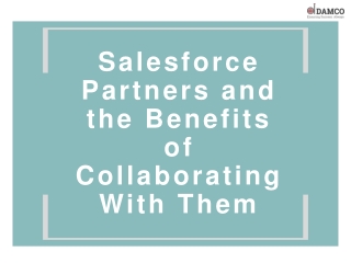 Salesforce Partners and the Benefits of Collaborating With Them