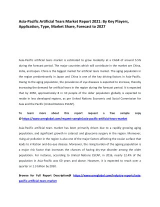 Asia-Pacific Artificial Tears Market